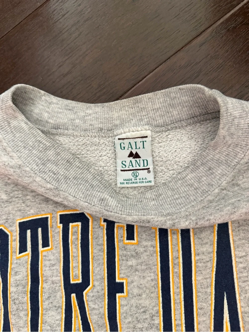 Vintage Notre Dame Galt Sand Heavyweight Crewneck Sweatshirt Large Made In USA
